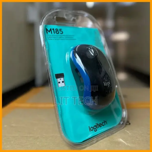 Logitech M185 Wireless Mouse - Blue - 1