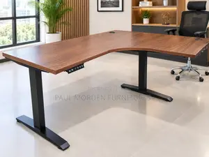 Boss Office Products L-Shape Dual Motor Electric Standing Desk