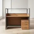 Kikao cha Kazi cha 1-Seater cha Rangi ya Brown - 1