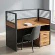 Kikao cha Kazi cha 1-Seater cha Rangi ya Brown - 4