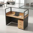 Kikao cha Kazi cha 1-Seater cha Rangi ya Brown - 5