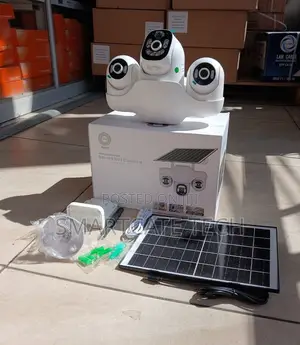 Kamera ya Usalama ya V380 Pro 3-Lens Solar WiFi PTZ