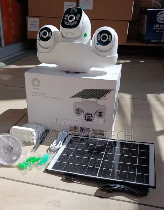 Kamera ya Usalama ya V380 Pro ya Solar Isiyo na Waya yenye Lensi 3 - 1