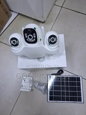 Kamera ya Usalama ya Solar ya 4G yenye Lensi Tatu - PTZ CCTV Isiyo na Waya