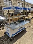 Mobile Food Cart ya Chuma cha Kutuliza yenye Branded - Kituo Kamili cha Kupikia - 1