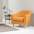 Stylish Accent Armchair - Yellow - 1