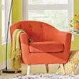 Stylish Accent Armchair - Yellow - 4