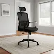 Kiti cha Dawati cha Wafanyakazi chenye Ergonomic na Mzunguko - Nyeusi - 3