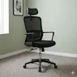 Kiti cha Dawati cha Wafanyakazi chenye Ergonomic na Mzunguko - Nyeusi - 4