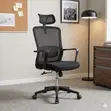 Kiti cha Dawati cha Wafanyakazi chenye Ergonomic na Mzunguko - Nyeusi - 5