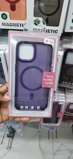 Translucent Purple Magnetic Case for iPhone 14