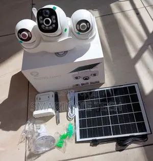 Triple Screen Wireless Solar PTZ Camera yenye Night Vision
