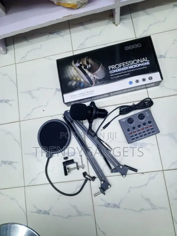 Legendary Vocal Condenser Microphone V8 Sound Card Kit - 1