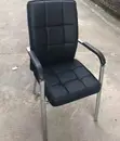 Bliss Leather Office Waiting Chair - Nyeusi - 5
