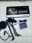 Professional Condenser Mic with V8 Sound Card & Boom Stand - 2