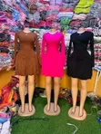 Clavis Fashion Hub Gauni la Pencil la Rangi ya Chungwa - 2