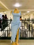 Clavis Fashion Hub Gauni la Pencil la Rangi ya Chungwa - 3