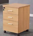 3 Drawer Wooden Storage Pedestal na Magurudumu - 1