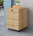 3 Drawer Wooden Storage Pedestal na Magurudumu - 2