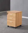 3 Drawer Wooden Storage Pedestal na Magurudumu - 4