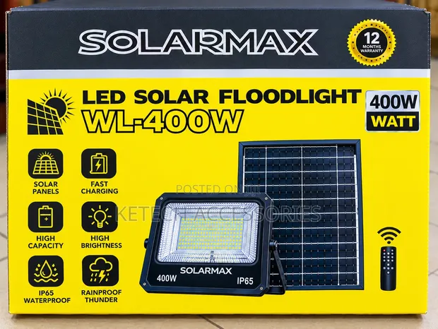 Solarmax 400W Solar Flood Light - 1
