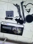 V8 Sound Card Condenser Microphone Kit for Podcast & Streaming - 3