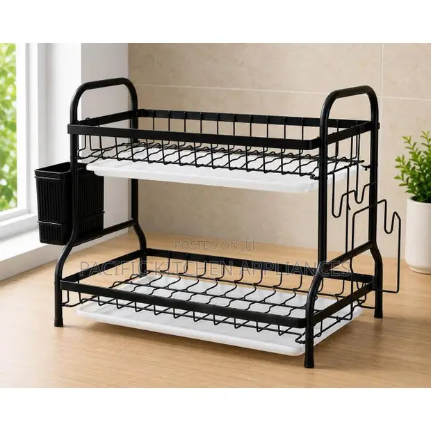 2-Tier Stainless Steel Dish Drying Rack - 1