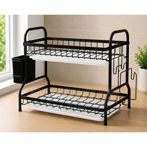 2-Tier Stainless Steel Dish Drying Rack