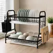 2-Tier Stainless Steel Dish Drying Rack - 2