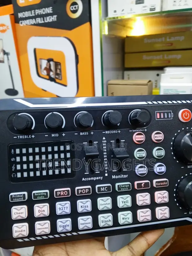 F998 Live Sound Card Audio Mixer Bluetooth USB-C - 1