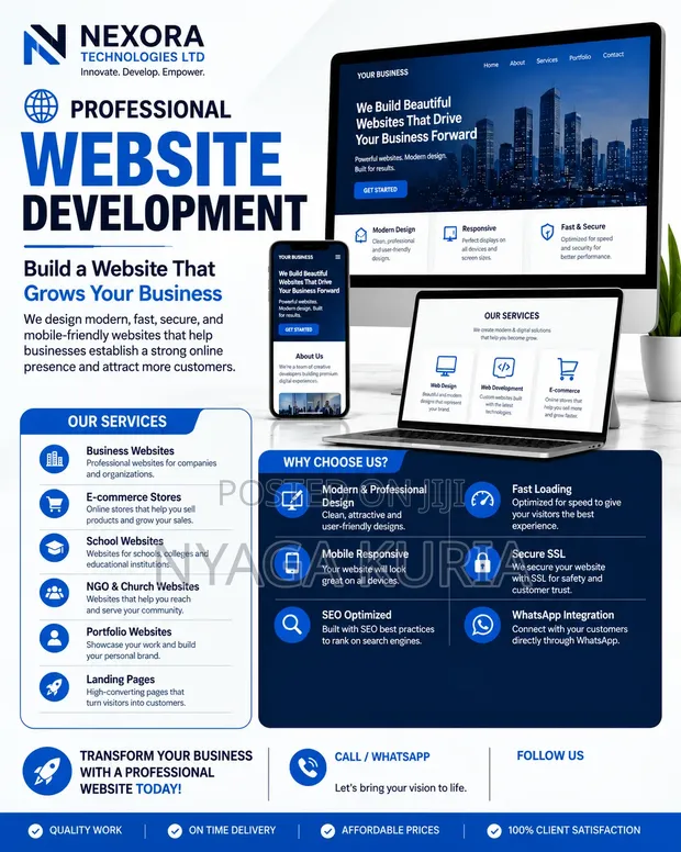 Ubunifu wa Professional Website za Biashara - Kenya - 1