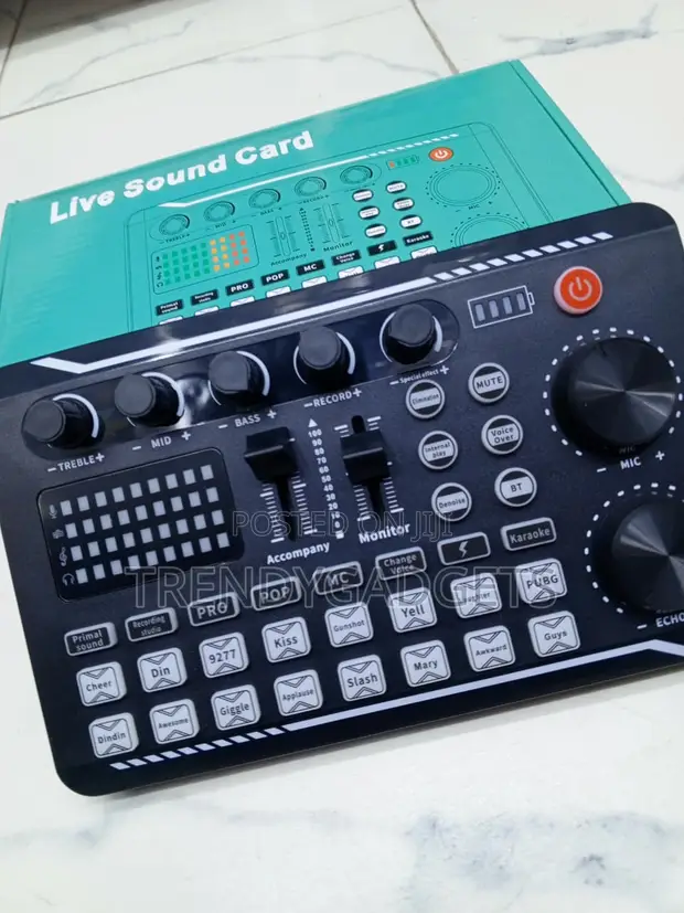 F998 Live Sound Card Mixer ya Bluetooth kwa Podcast & Michezo - 1