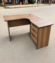 L-Shaped Ofisi Dawati 1.2M na Droo 3 - Walnut Brown - 3
