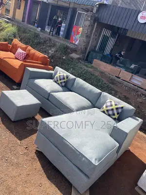 Sage Green L-Shape Couch