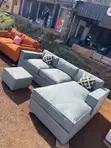 Sage Green L-Shape Couch - 2