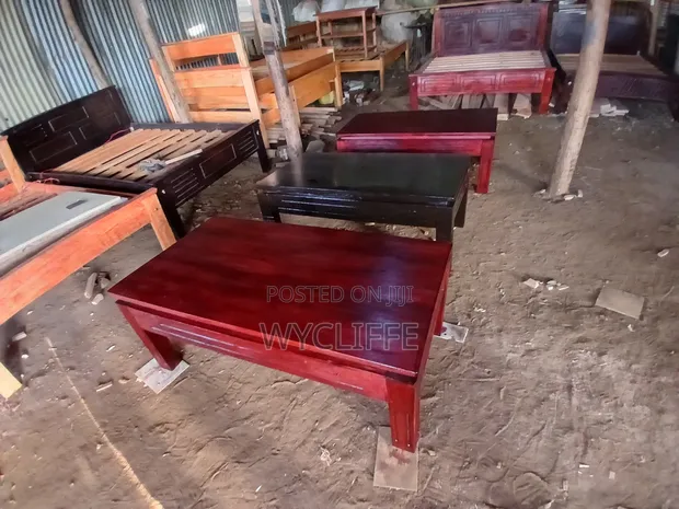 Meza za Kahawa za Mbao Imara - 1