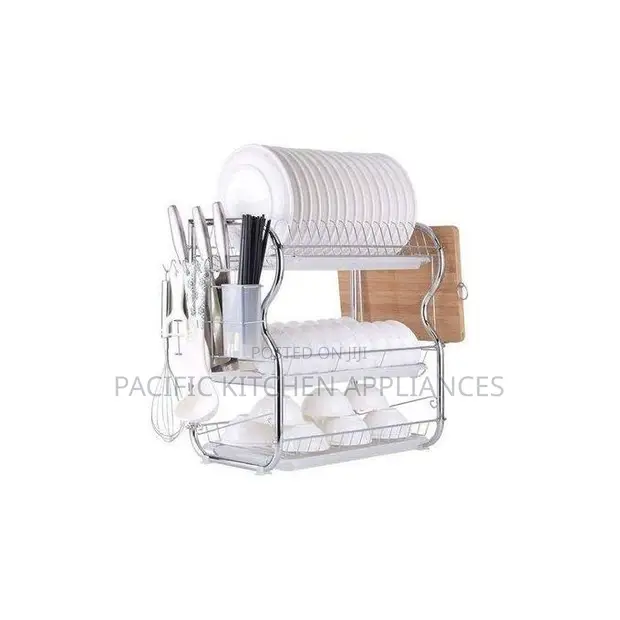 Nunix 3-Tier Dish Rack ya Stainless Steel - 1