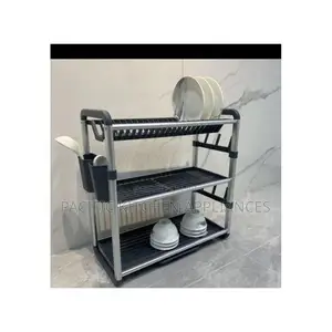 Aluminum 3-Tier Dish Rack Isiyo Kutua