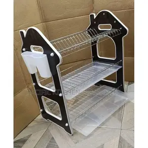 3 Tier Dish Rack - Nyeusi