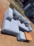 Sky Blue Contemporary Bubble L-Shaped Sofa - 1