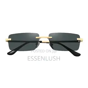 Green Lion Vallegio Rimless Sunglasses - Black/Gold