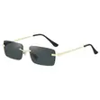 Green Lion Vallegio Rimless Sunglasses - Black/Gold - 2