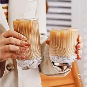 Unique Ribbed Aesthetic Glassware (350ml & 520ml)