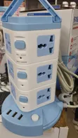 12-Way Vertical Socket Extension with 3 USB Ports - 1