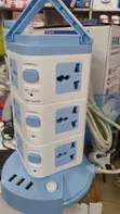 12-Way Vertical Socket Extension with 3 USB Ports - 4