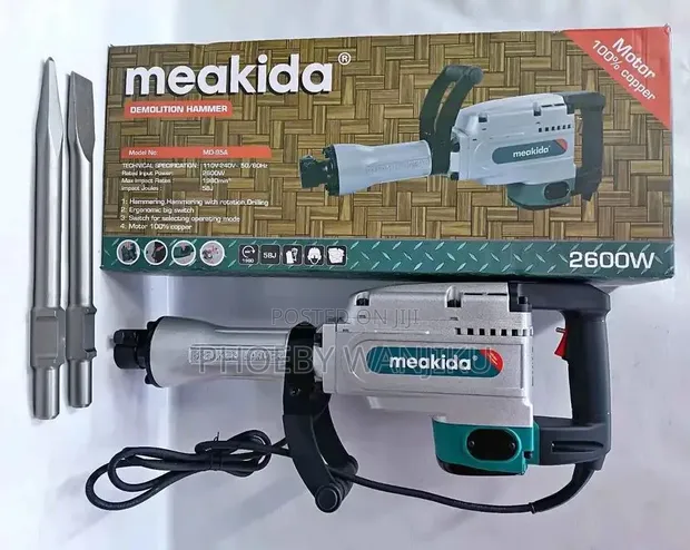 Meakida 2600W Heavy Duty Demolition Hammer - 1