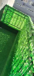 Light Green Artificial Grass Fence for Balcony - 1