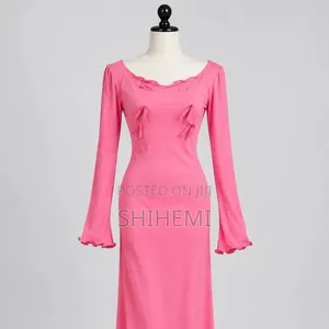 Blugirl Pink Fitted Maxi Dress