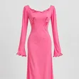 Blugirl Pink Fitted Maxi Dress - 2