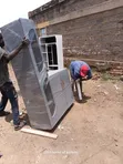 Kabati la Jikoni la Mbao la Kijivu Chenye Burner Juu - 1
